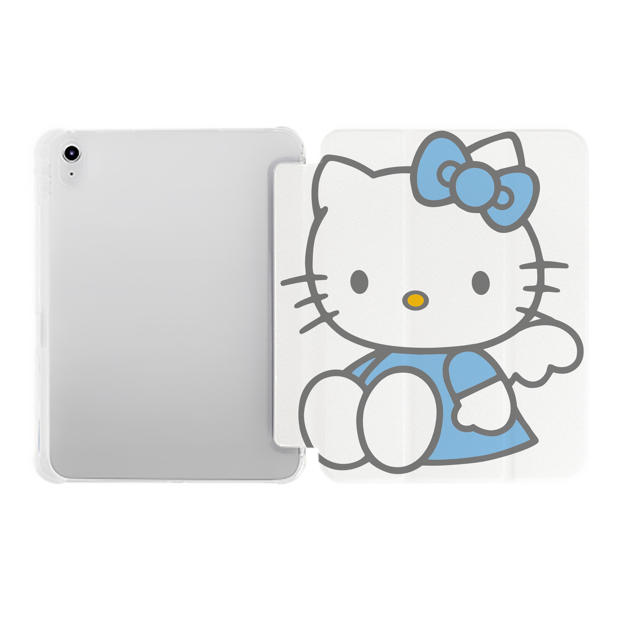 （画像用） Hello Kitty ハローキティ IPad ケース ペン収納付き 三つ折りスタンド PUレザー×シリコン 対応機種9.5/10.5/10.9インチ